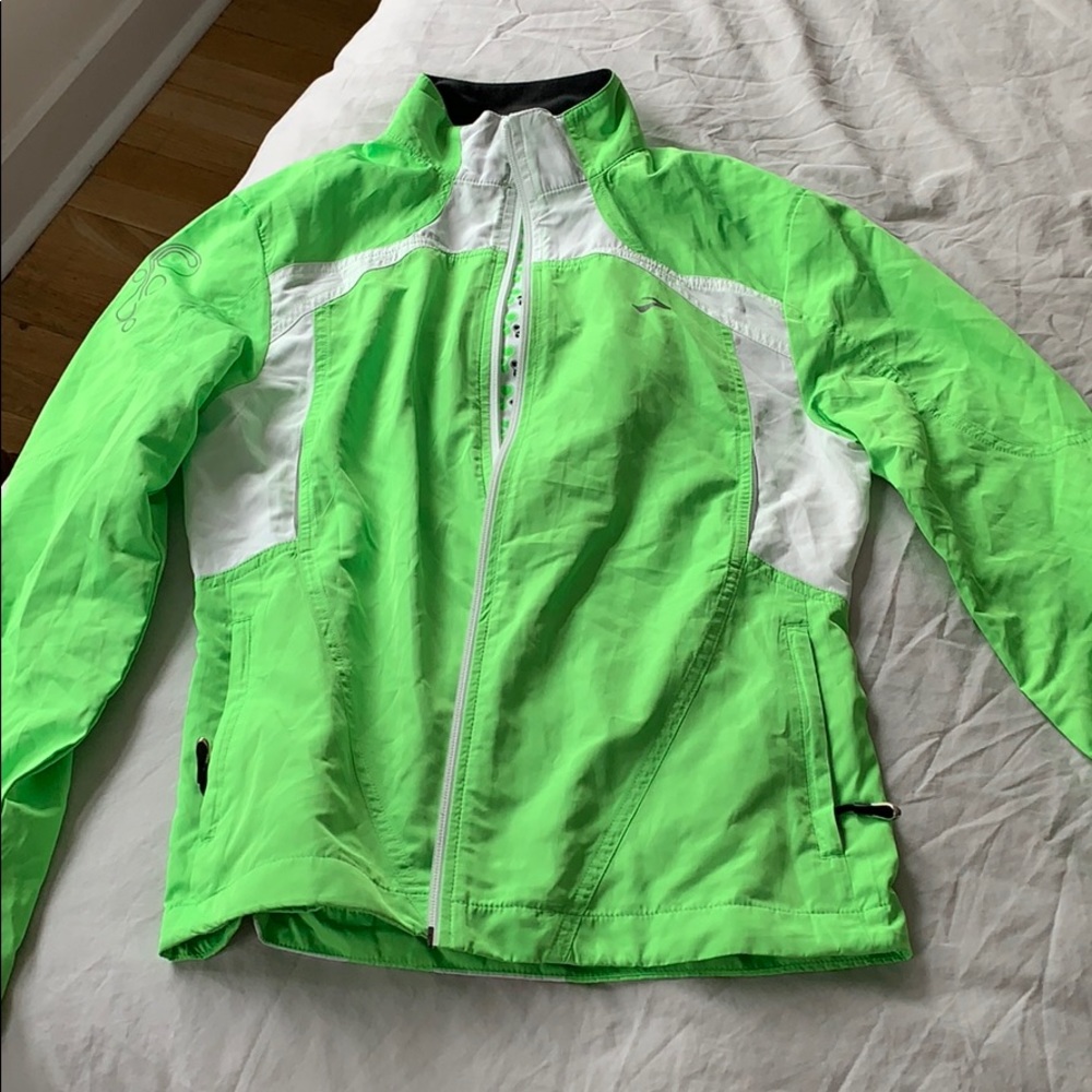 Brooks for women neon jacket